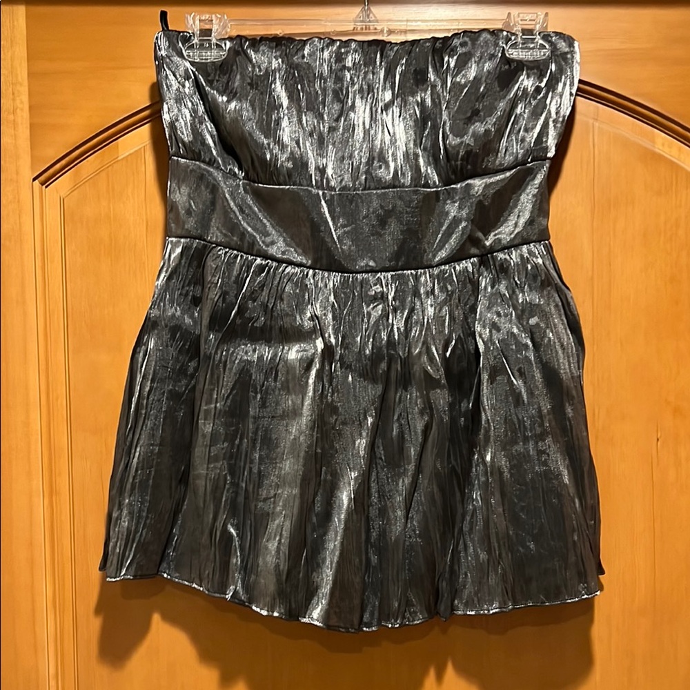 Elegant Black Satin Mirabel Satiny Top